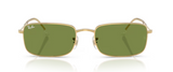 Ray-Ban 0RB3746 Square Sunglasses Gold Frame Green Lens 59mm