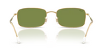 Ray-Ban 0RB3746 Square Sunglasses Gold Frame Green Lens 59mm