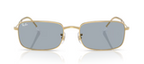 Ray-Ban 0RB3746 Rectangular Men's Sunglasses Gold/Blue 59mm