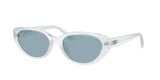 Ray-Ban 0RB4457D Blue Lens Square Men's Sunglasses 55mm