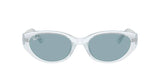 Ray-Ban 0RB4457D Blue Lens Square Men's Sunglasses 55mm