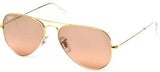Ray-Ban 3025 019/Z2 Aviator Sunglasses with Pink Mirror Lenses 58mm