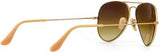 Ray-Ban 3025 Aviator Gold Metal Gradient Brown Sunglasses 58mm