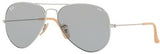 Ray-Ban 3025 9065/15 Aviator Sunglasses with Evolve Blue Lenses