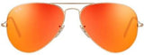 Ray-Ban 3025 Aviator Gold Orange Mirror Sunglasses 58mm