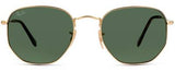 Ray-Ban 3548-N 001 Hexagonal Metal Sunglasses 54mm