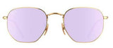 Ray-Ban 3548-N Hexagonal Flat Lenses Gold & Purple Mirror 51mm