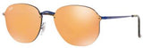 Ray-Ban 3579-N Blue Metal Mirrored Sunglasses 58mm