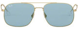 Ray-Ban 3595 9013/80 Gold Metal Blue Lens Sunglasses 59mm