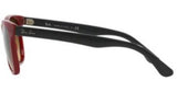 Ray-Ban 4184 6044/85 Square Sunglasses in Red 54mm