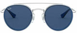 Ray-Ban 9647S 212/80 Grey Metal Round Sunglasses 46mm