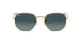 Ray-Ban 0RB3548N Hexagonal Blue Lens Metal Sunglasses 54mm