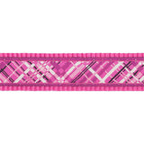 Reddingo Flanno Patterned Pink Dog Harness Medium 20mm
