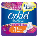 Orkid Platinum Normal Size 1 Sanitary Pads with Wings 8 Count