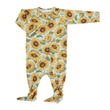 Sammy's Sunflower Zipper Footie
