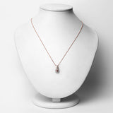 1.98 Carat Genuine Morganite and White Topaz .925 Sterling Silver 3 Piece Jewelry Set (Ring, Earrings, and Pendant w/ Chain)