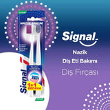 Signal Gentle Gums Soft Toothbrush for Sensitive Care 2 Count