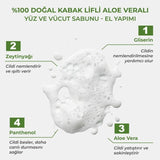 Sinoz Aloe Vera Pumpkin Fiber Face & Body Soap 130g