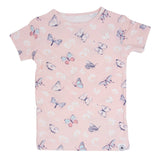 Pink Butterfly Daisy Bamboo Summer Pajama Set