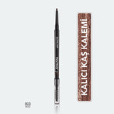 Flormar Ultra Thin Eyebrow Pencil - Waterproof, Long-Lasting, Precision Tip & Brow Brush - Eyebrow Makeup for Natural Look