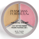 Physicians Formula Mineral Wear 3-in-1 Mineral Setting Powder for Long-lasting Makeup - Natural Finish, Skin Tone Evening