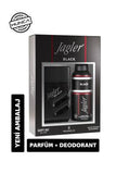 Jagler Black: Men's Fragrance Gift Set - Long Lasting Spicy Woody Perfume & Deodorant for Confident Men