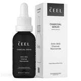 The Ceel Charcoal Face Serum with AHA BHA and Niacinamide - Anti-Aging Skincare for Acne-Prone Skin