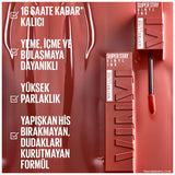 Maybelline New York Super Stay Vinyl Ink Liquid Lipstick - Long-Lasting Glossy Lip Color, Smudge-Proof & Non-Sticky Formula