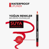 Flormar Waterproof Matte Lip Liner - Passionate Red: Long Lasting, High Pigment, Precise Definition