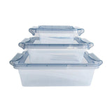 Decobella 3-Piece Airtight Storage Container Set - BPA-Free, Stackable, and Dishwasher Safe for Kitchen Organization