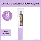 Maybelline Super Lock Brow Glue Deep Brown: 24H Long Lasting Eyebrow Mascara for Shaping, Styling & Tinting