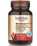 Validus Immun Beta Glucan & Sambucus Nigra Supplement 30 Tablets