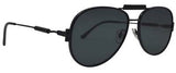 Versace 2167-Q 1261/87 Black Metal Shield Sunglasses