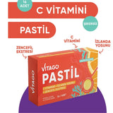 Vitago Vitamin C & Iceland Moss Ginger Lozenges 16 Count