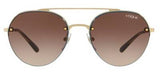 Vogue 4113-S 848/13 Yellow Metal Sunglasses with Brown Gradient Lenses