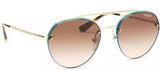 Vogue 4113-S 848/13 Yellow Metal Sunglasses with Brown Gradient Lenses