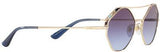 Vogue 4134-S 848/4Q Yellow Metal Sunglasses 53mm
