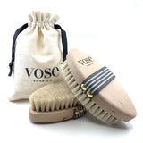 Vose Mimosa Natural Horsehair Body Brush for Smooth Skin