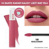 Maybelline New York Super Stay Matte Ink Liquid Matte Lipstick - Long Lasting, Smudge Proof, 16 Hours Wear
