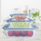Decobella 3-Piece Airtight Storage Container Set - BPA-Free, Stackable, and Dishwasher Safe for Kitchen Organization