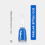 Flormar Navy Blue Nail Polish: High Pigment, Long Lasting, Chip Resistant - Magnesium, Calcium & Sulfur Enriched for Strong, Shiny Nails
