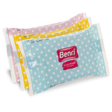 Benri Mini Wet Wipes 3-Pack: Paraben-Free, pH Balanced, Perfect for Travel & On-the-Go Cleansing