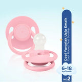 Wee Baby Round Tip Pacifier for Comfort 6-18 Months Size 2 Pink