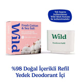 Wild Fresh Cotton & Sea Salt Natural Refill Deodorant 40g