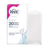 Veet Pure Wax Strips for Sensitive Skin - Hypoallergenic, Easy-Gelwax Technology for Legs & Body Hair Removal