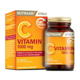 Nutraxin Vitamin C 1000 mg Supplement - Natural, Allergen-Friendly, Gluten-Free, 30 Tablets for Immune Support