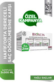 Bioxcin Klasik Shampoo for Oily Hair, Anti Hair Loss, 3x300ml - Gentle, Paraben-Free, Genesis Technology