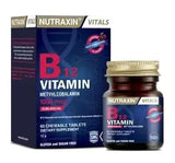 Nutraxin Vitamin B12 Supplement 1000mcg Methylcobalamin - 60 Tablets for Energy and Neurological Health