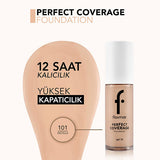 Flormar Perfect Coverage Foundation - Long-Lasting, SPF 15, All Skin Types