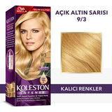 Wella Koleston Intense 9/3: Light Golden Blonde Hair Dye - 100% Gray Coverage, Argan Oil, and Long-Lasting Color